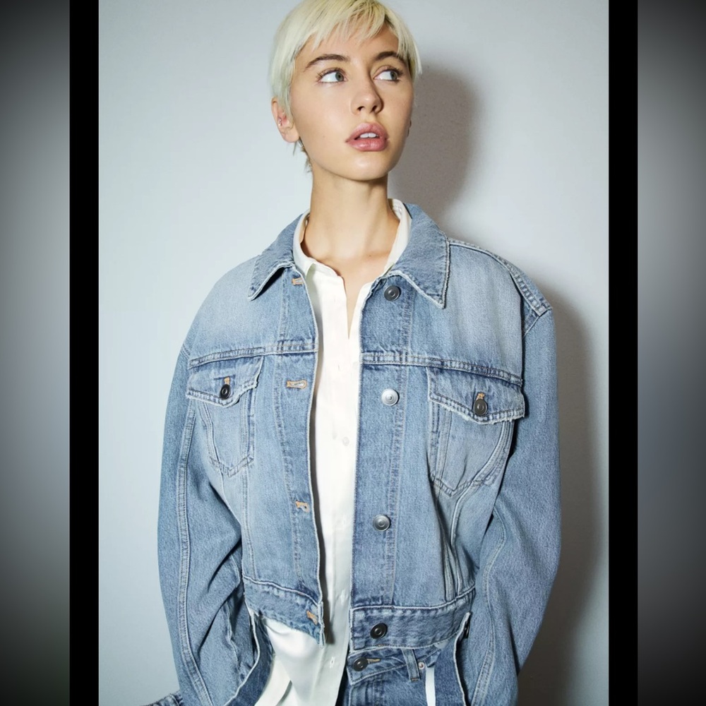 TRF RHINESTONE DENIM JACKET
